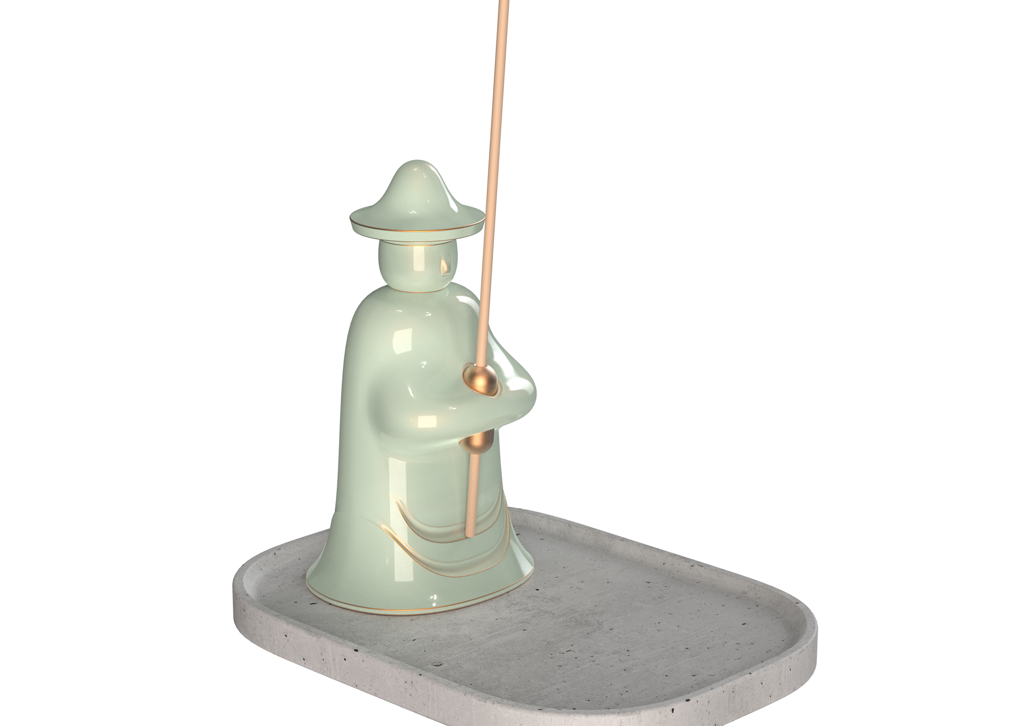 Fragrant plug，cement，Pottery figurines，wooden figurine，Bodyguard，