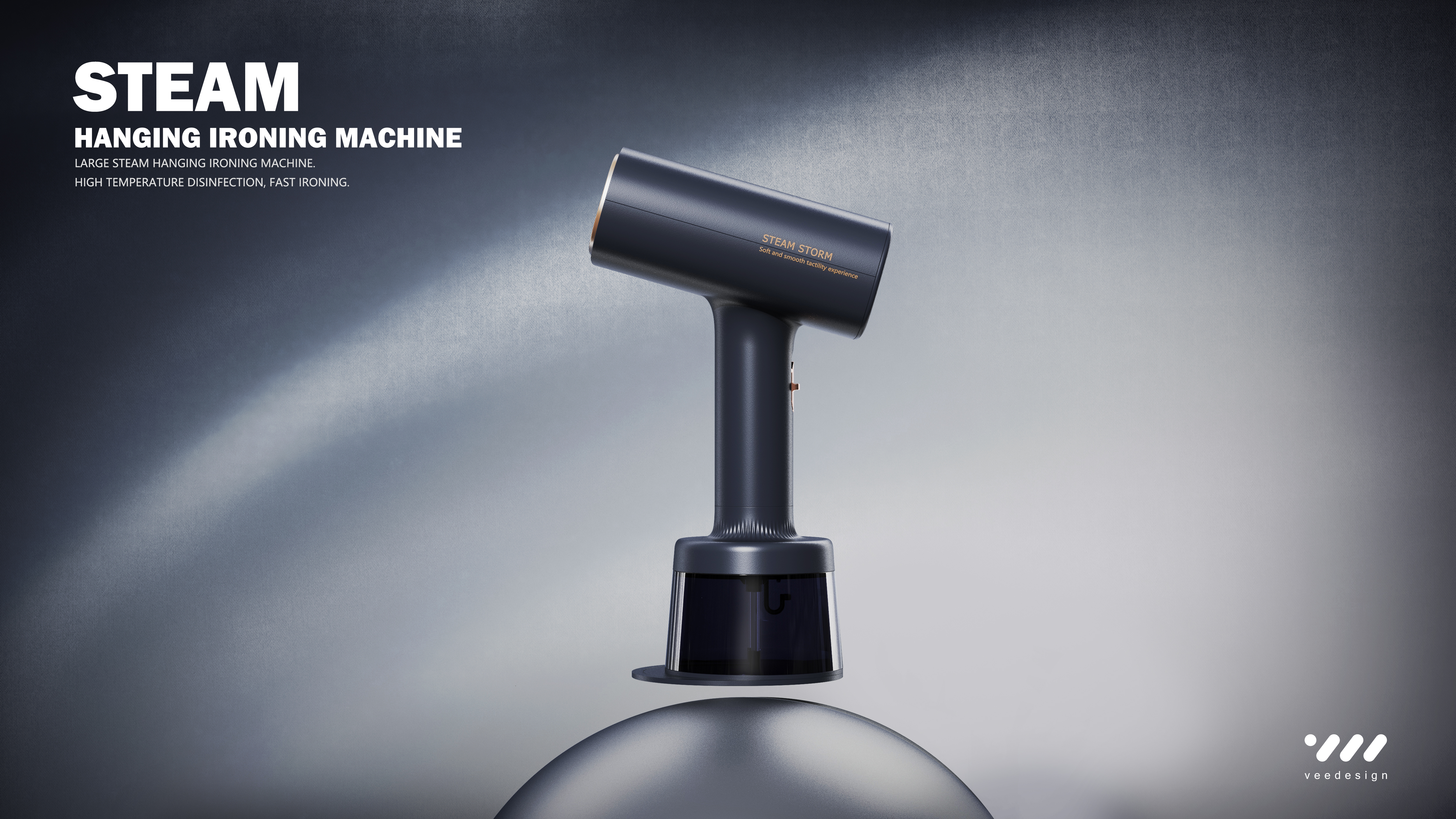 Point only design，product design，industrial design，for the domestic market，Hand held ironing machine，Steam iron，be younger，Feminization，