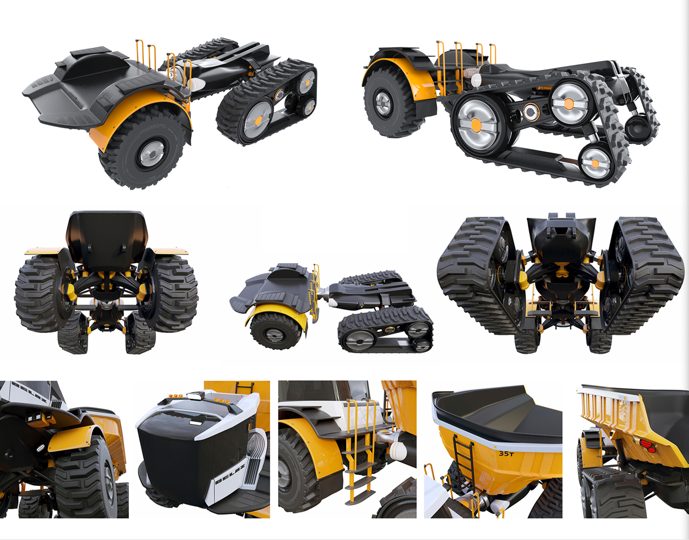 Tilt truck，Automatic design，Vehicle design，sketch，structure，Equipment tools，industrial design，