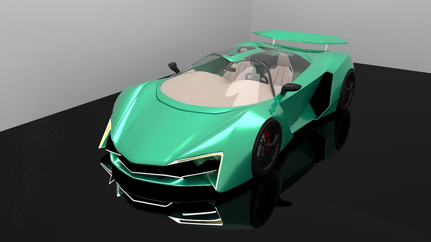 Sports car，Automobile design，Automobile appearance design，product design，3D rendering，