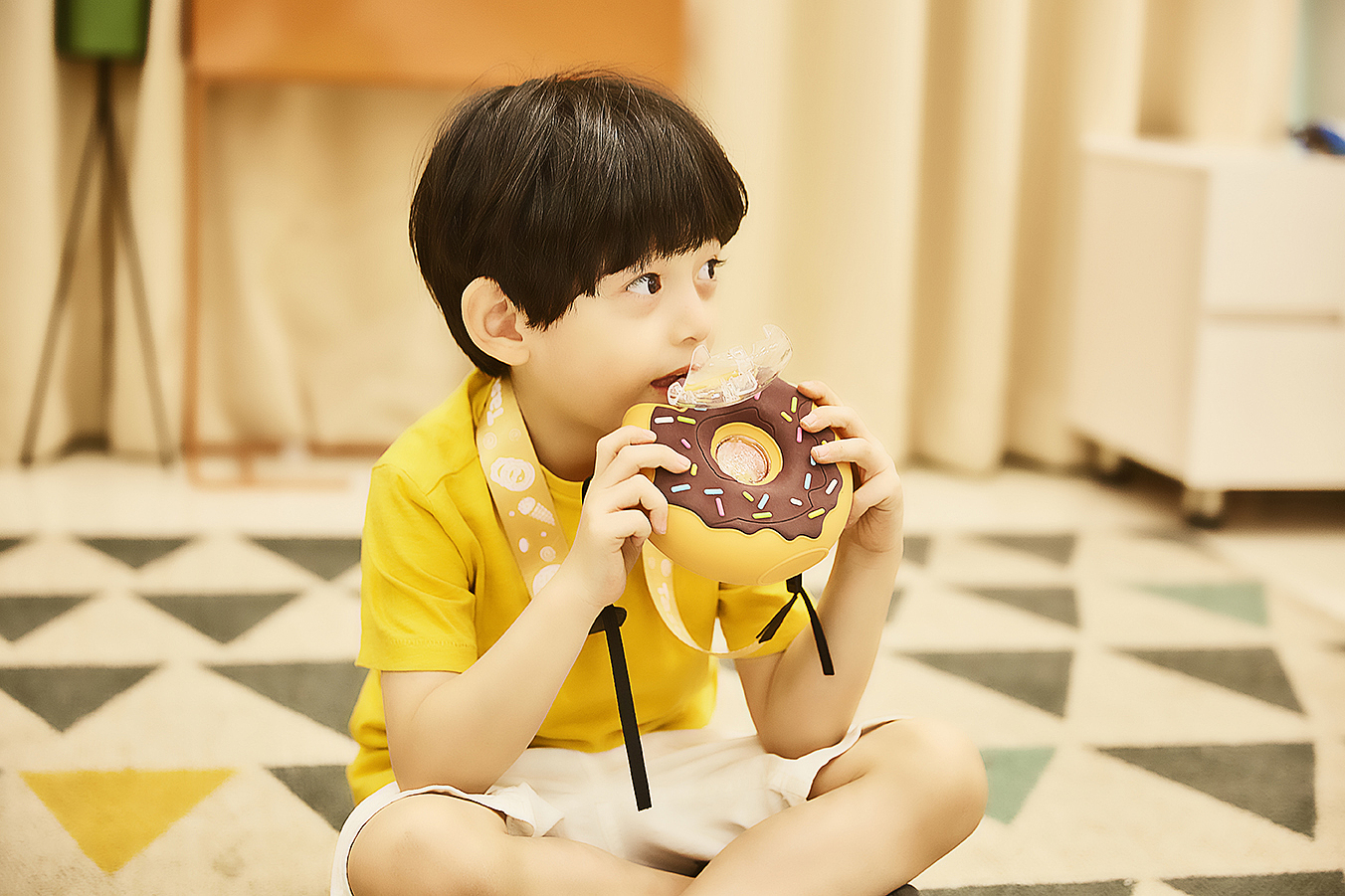 Rice grains，doughnut，kettle，