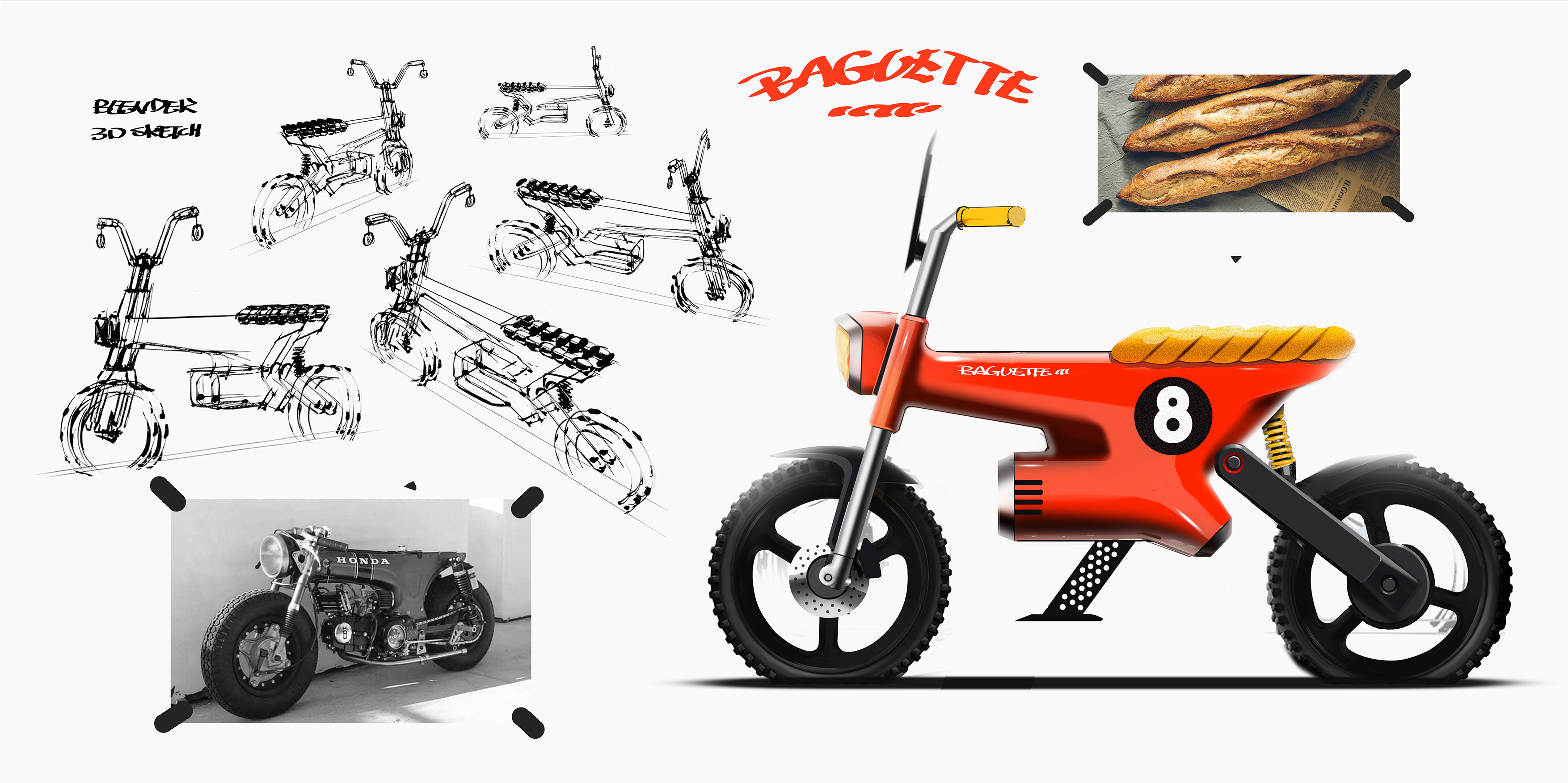 vehicle，conceptual design，motorcycle，Snowmobile，sketch，Blender3DSKETCH，2DRENDERATION，