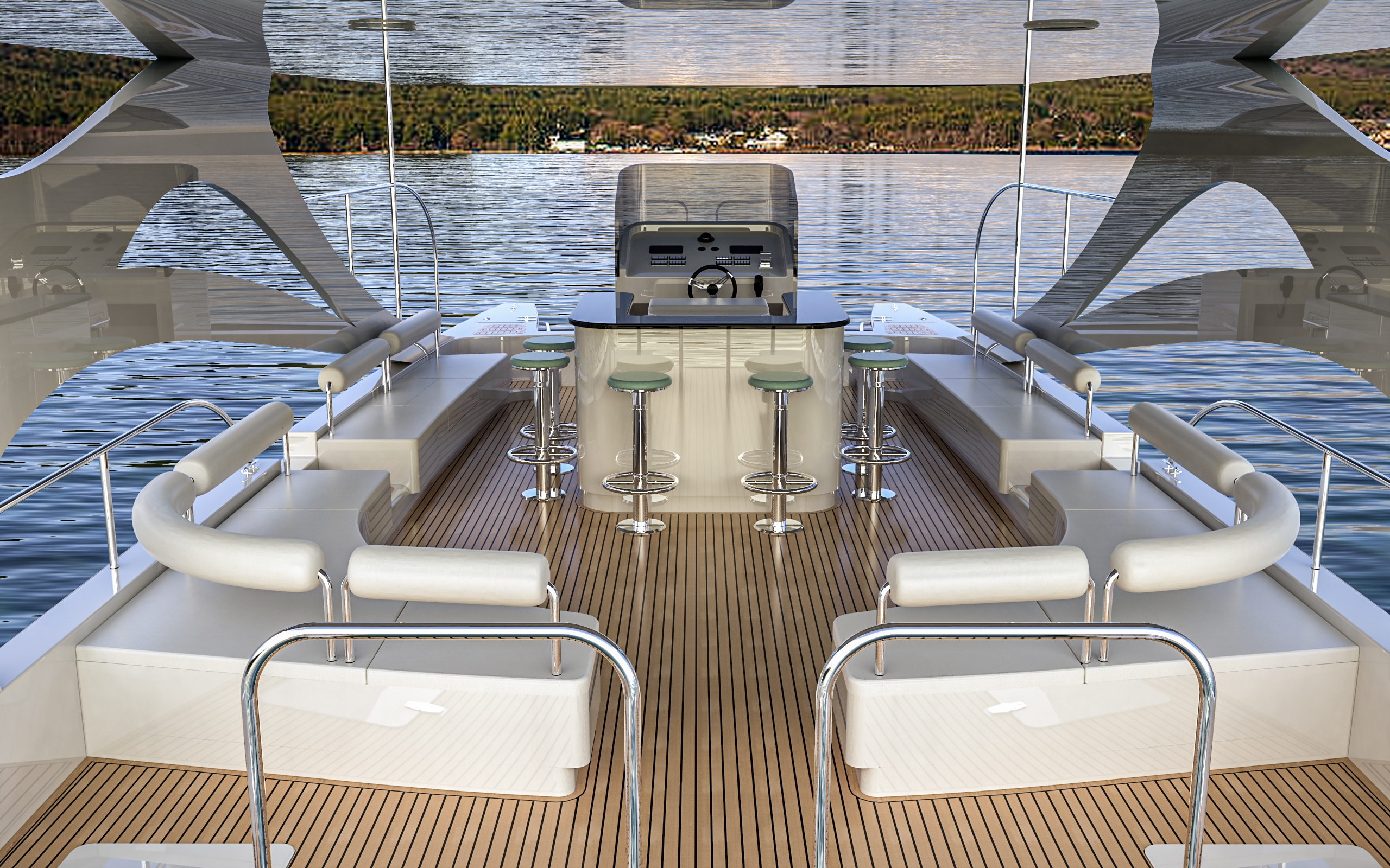 Yacht catamaran solar vehicle，