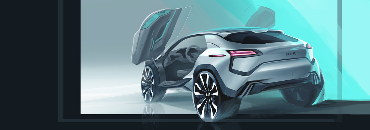 KIa - OSPREY，automobile，sketch，