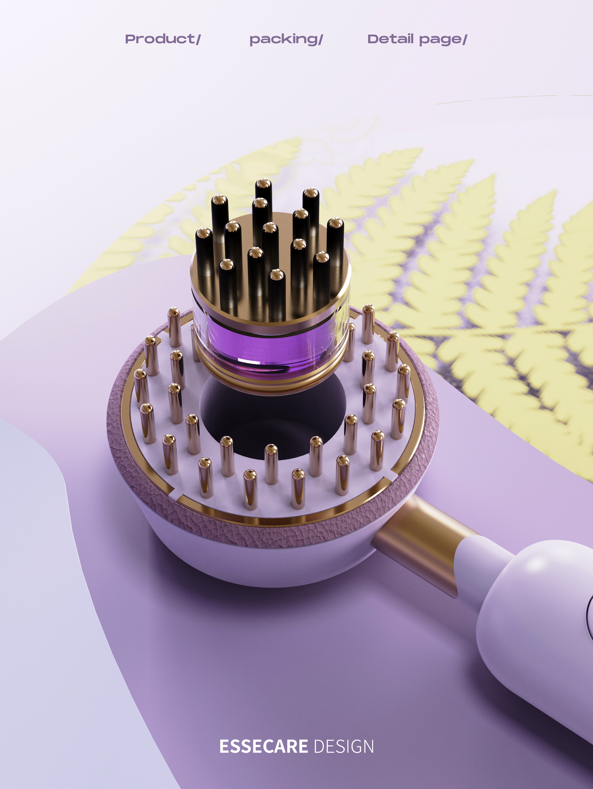 Beauty equipment，small home appliances，Appearance design，Beauty personal care，electronic product，Household beauty instrument，Scalp medication comb，comb，