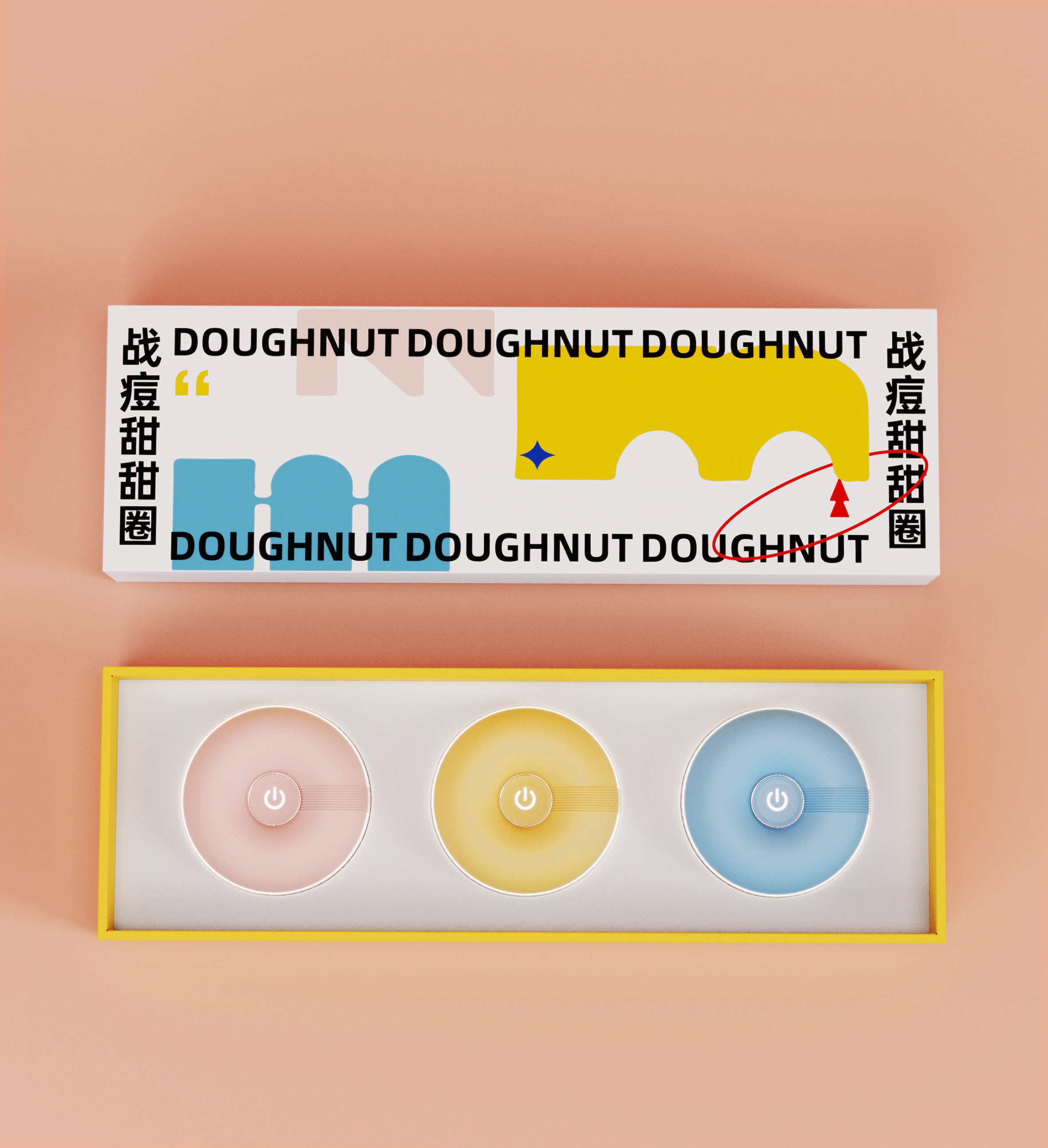 Red and blue light，acne treatment，Anti-Acne ，doughnut，cosmetic instrument，Acne removing beauty instrument，Acne removing artifact，Personal beauty care，