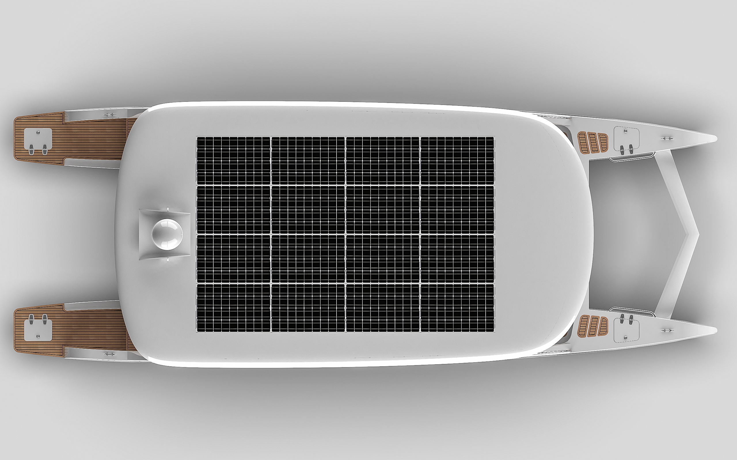 Yacht catamaran solar vehicle，