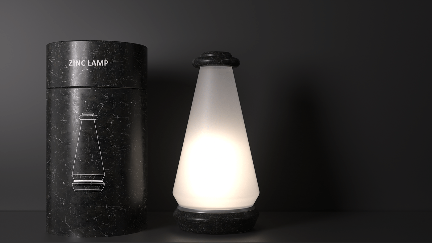 Zinc lamp，product design，3d，graphical，industrial design，lamps and lanterns，
