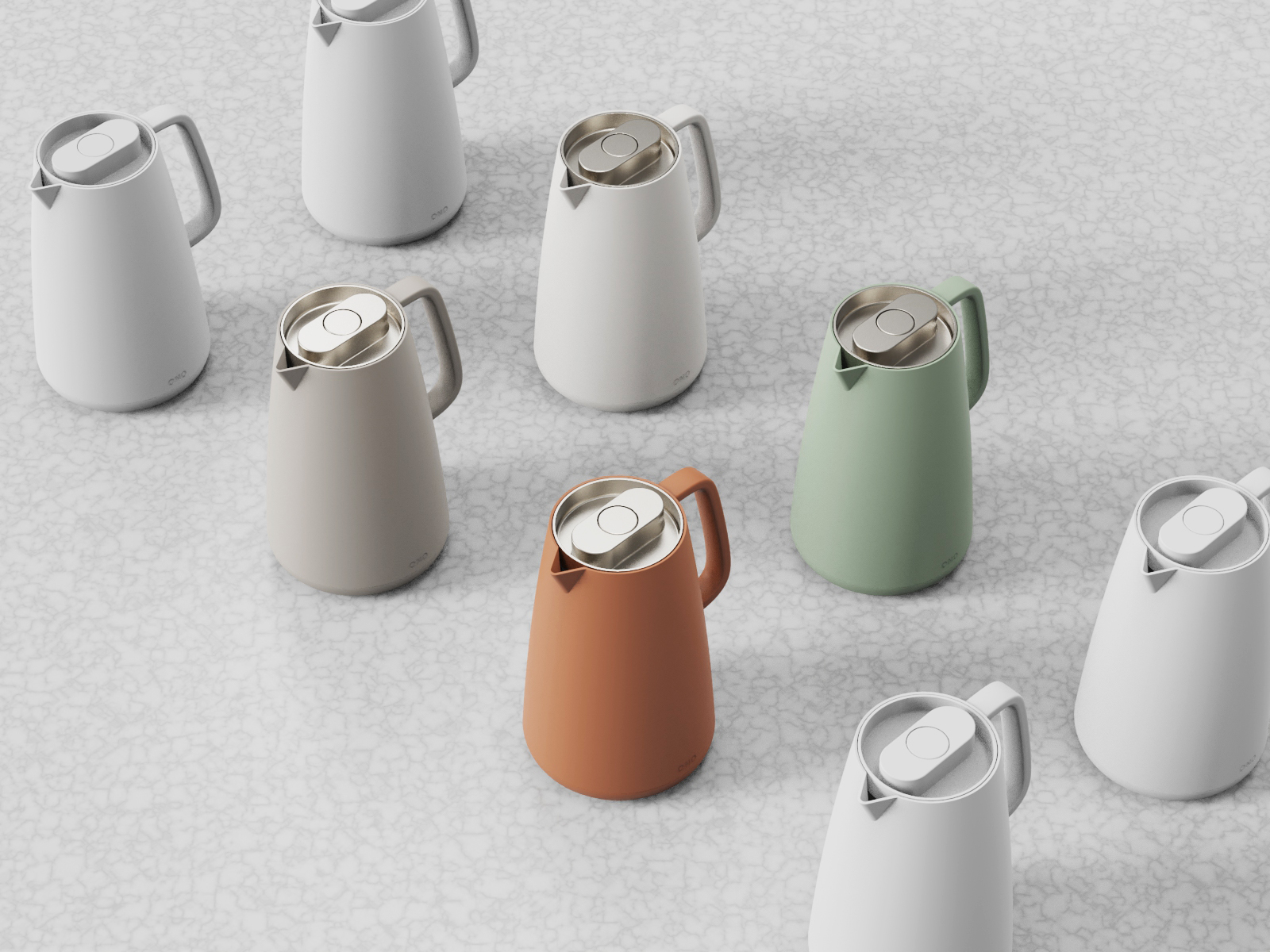 Thermal insulation kettle，teapot，Plastic，Metal，concise，