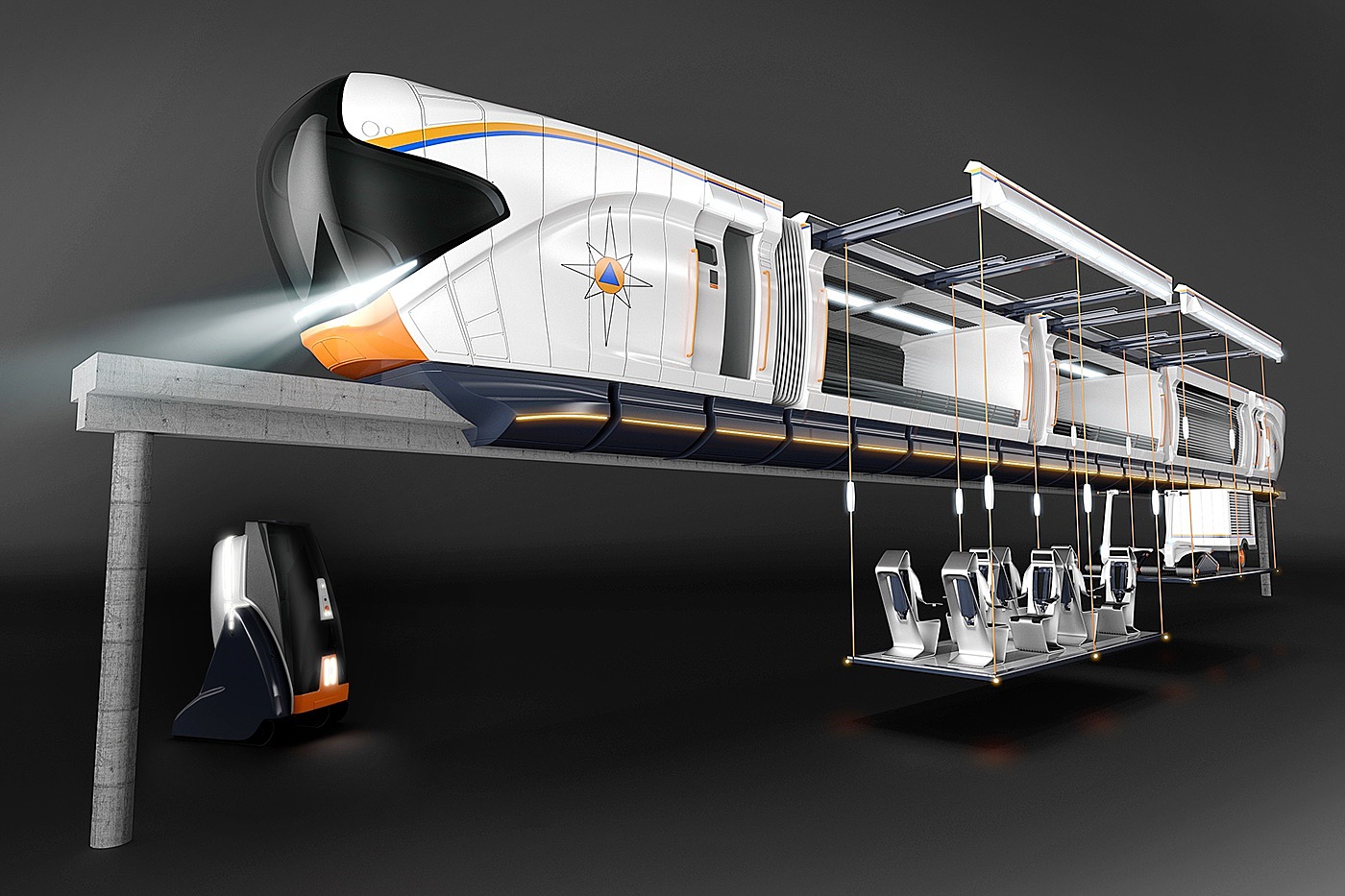 Monorail train，Monorail train，Railway，