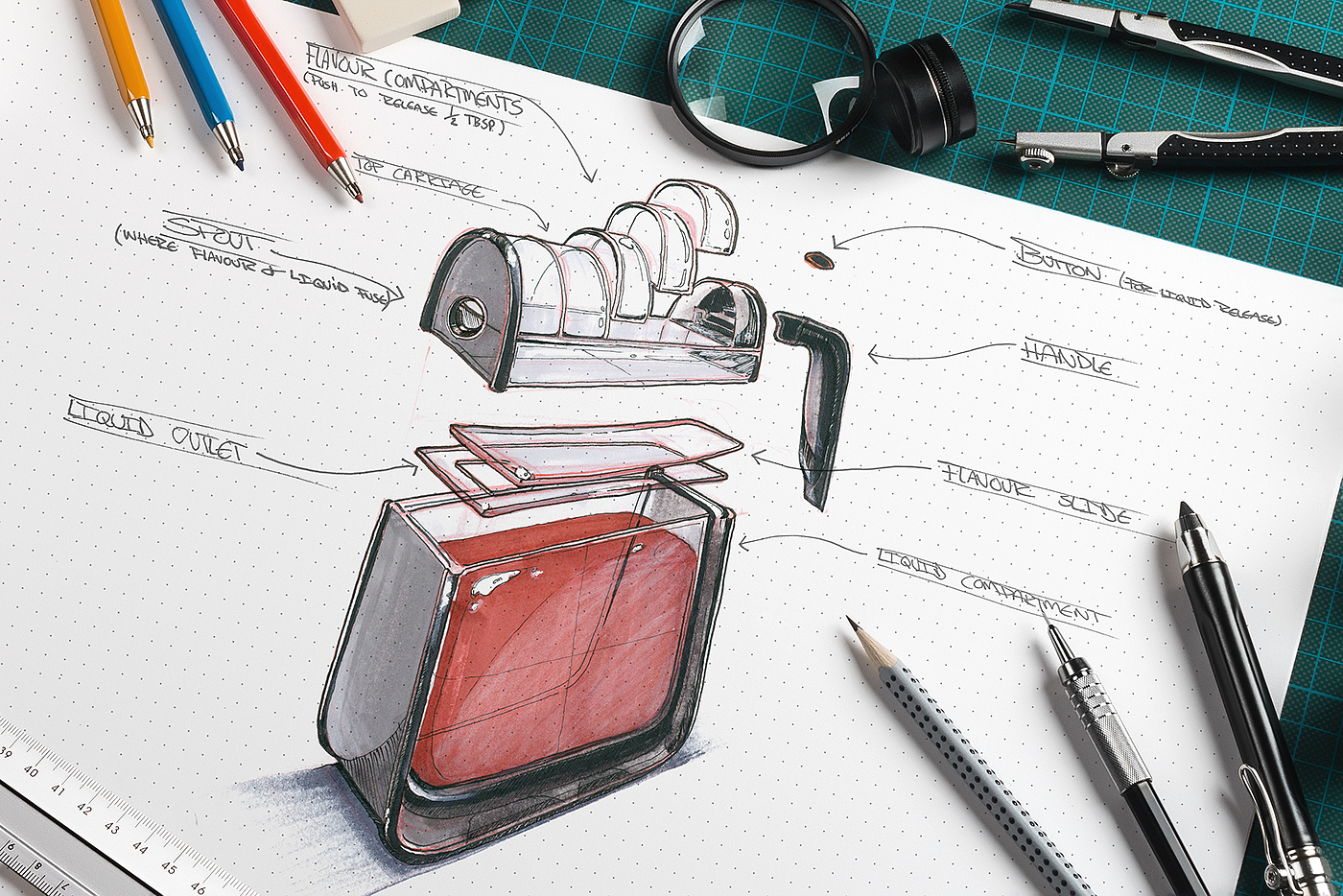 Tea，container，to flavor，modular，