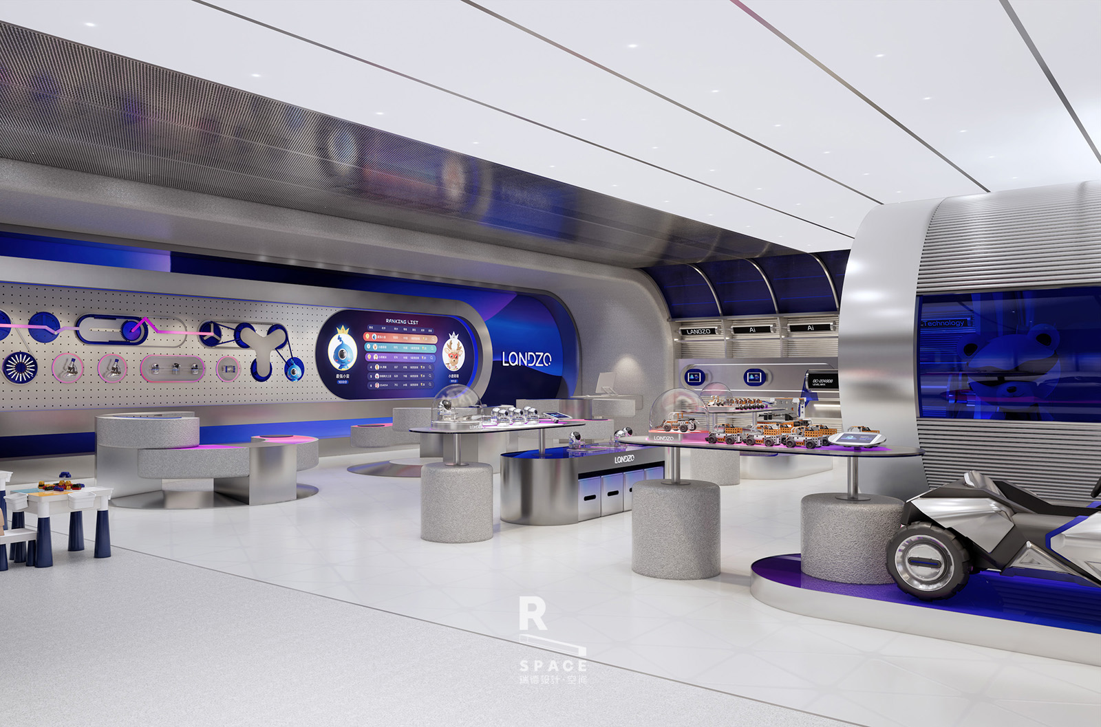 Red design，Commercial space，Experience store，Brand visual refinement，Super experience super strategy，User experience design，Overall space planning and design，Red design · space，