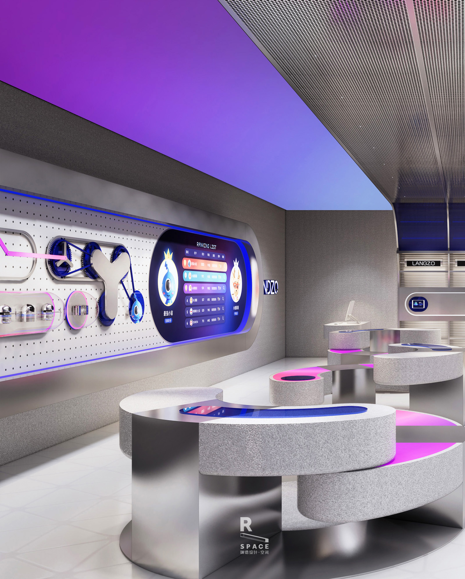 Red design，Commercial space，Experience store，Brand visual refinement，Super experience super strategy，User experience design，Overall space planning and design，Red design · space，