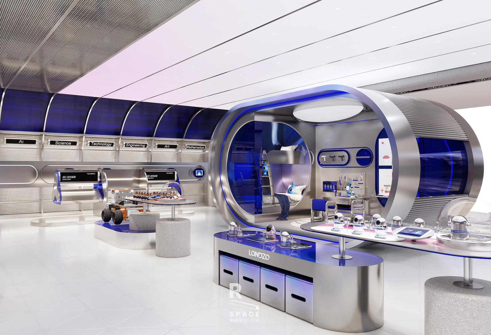 Red design，Commercial space，Experience store，Brand visual refinement，Super experience super strategy，User experience design，Overall space planning and design，Red design · space，