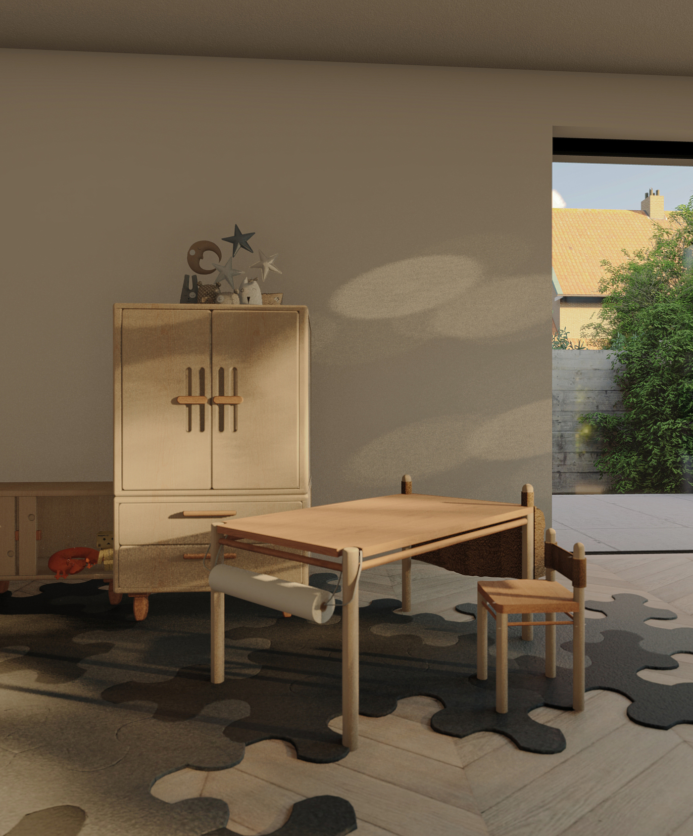 Solid wood furniture / children's furniture / table / Nordic style，