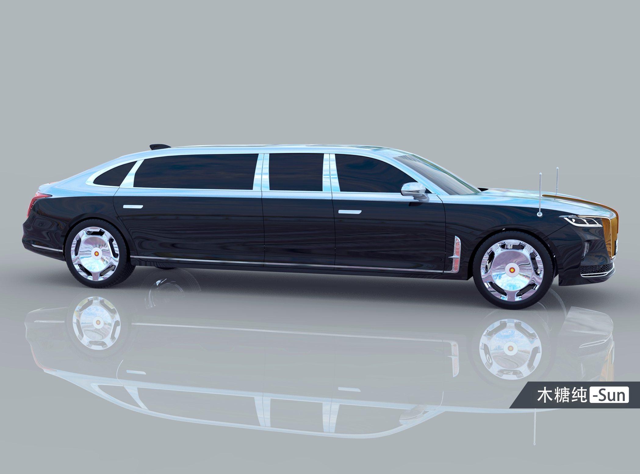 red flag，Luxury car，Domestic car，Automobile design，