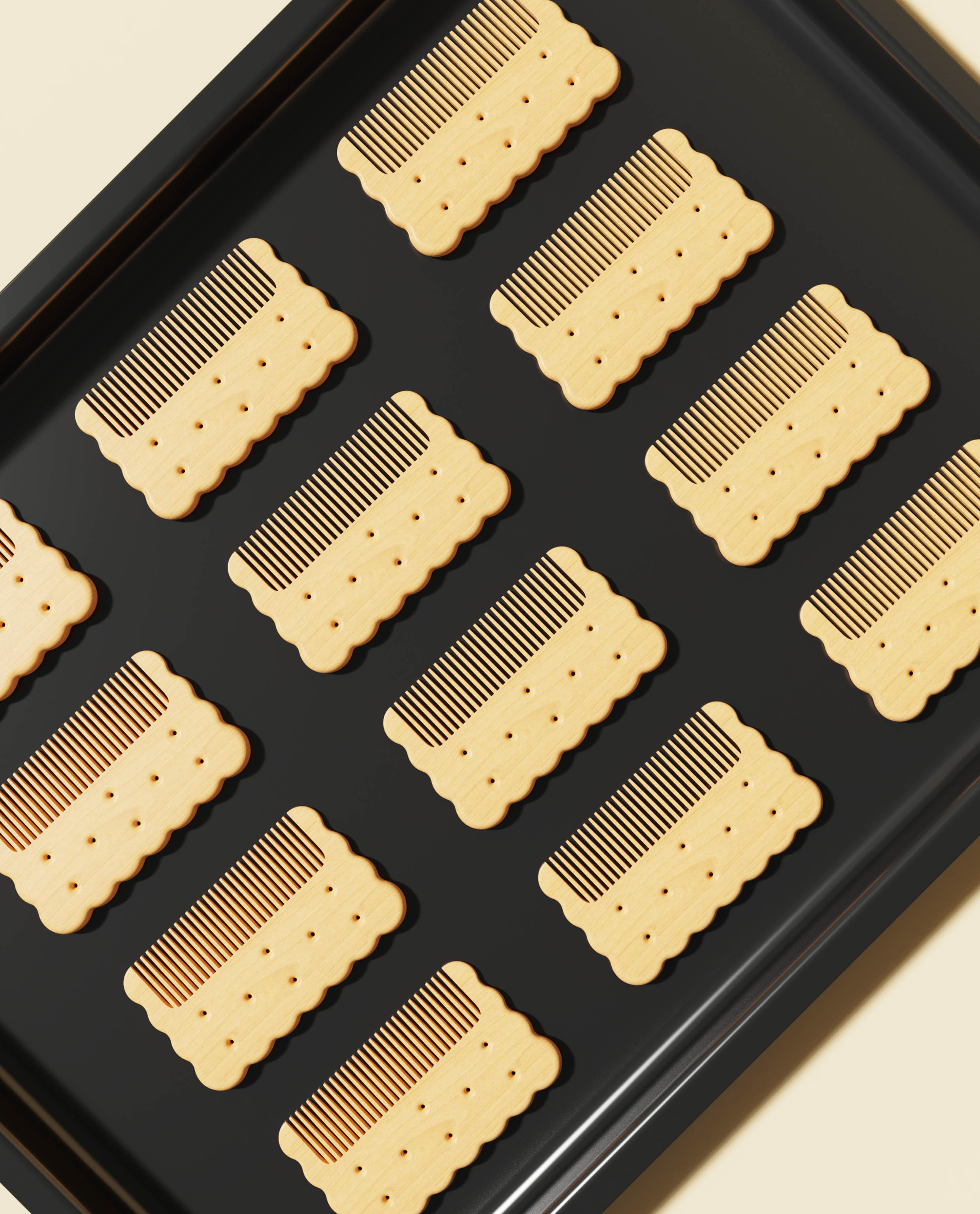 comb，wooden comb，Diligent design，Interesting design，Lovely wind，