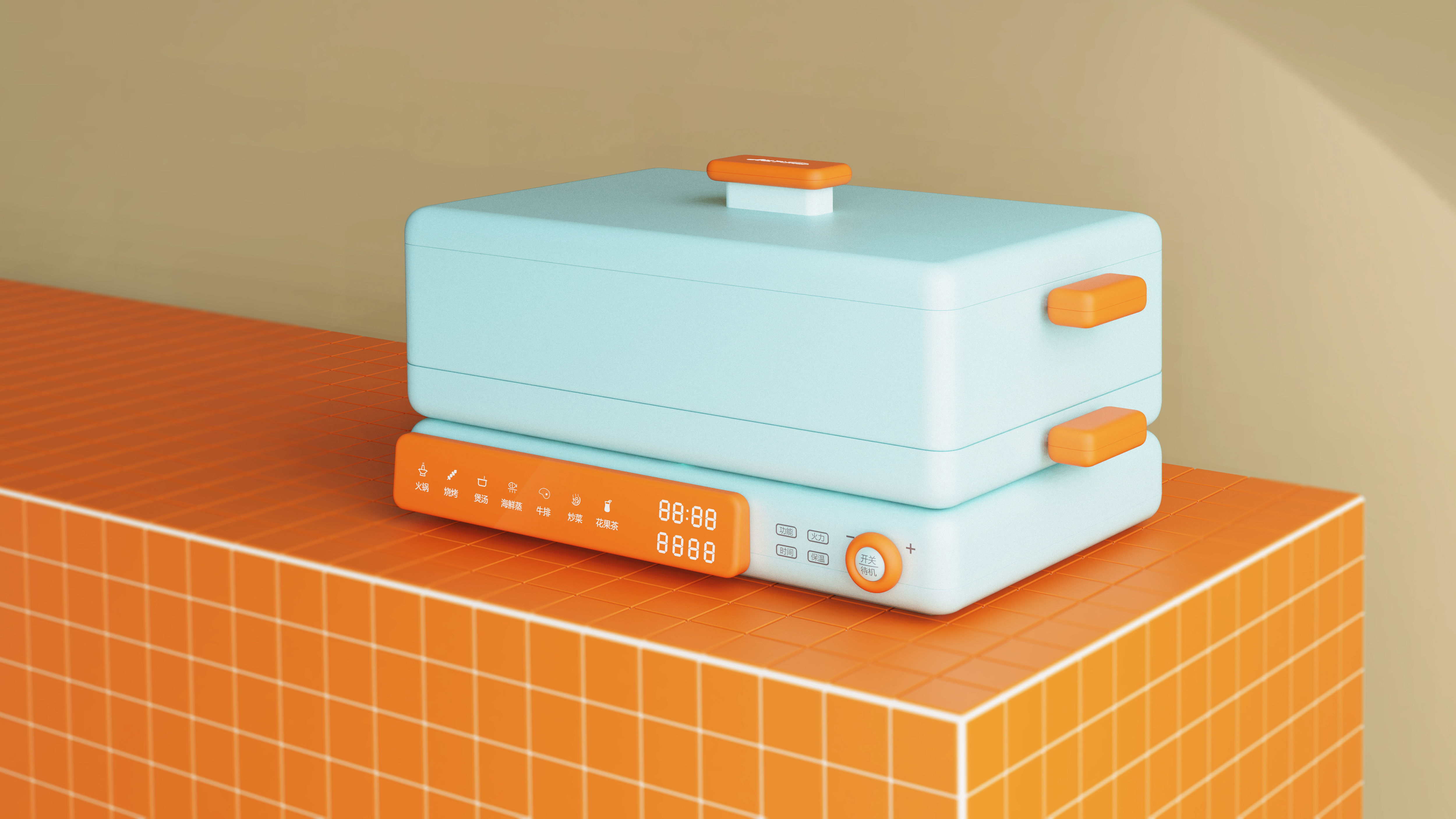 Product appearance design，Multifunctional cooking pot，