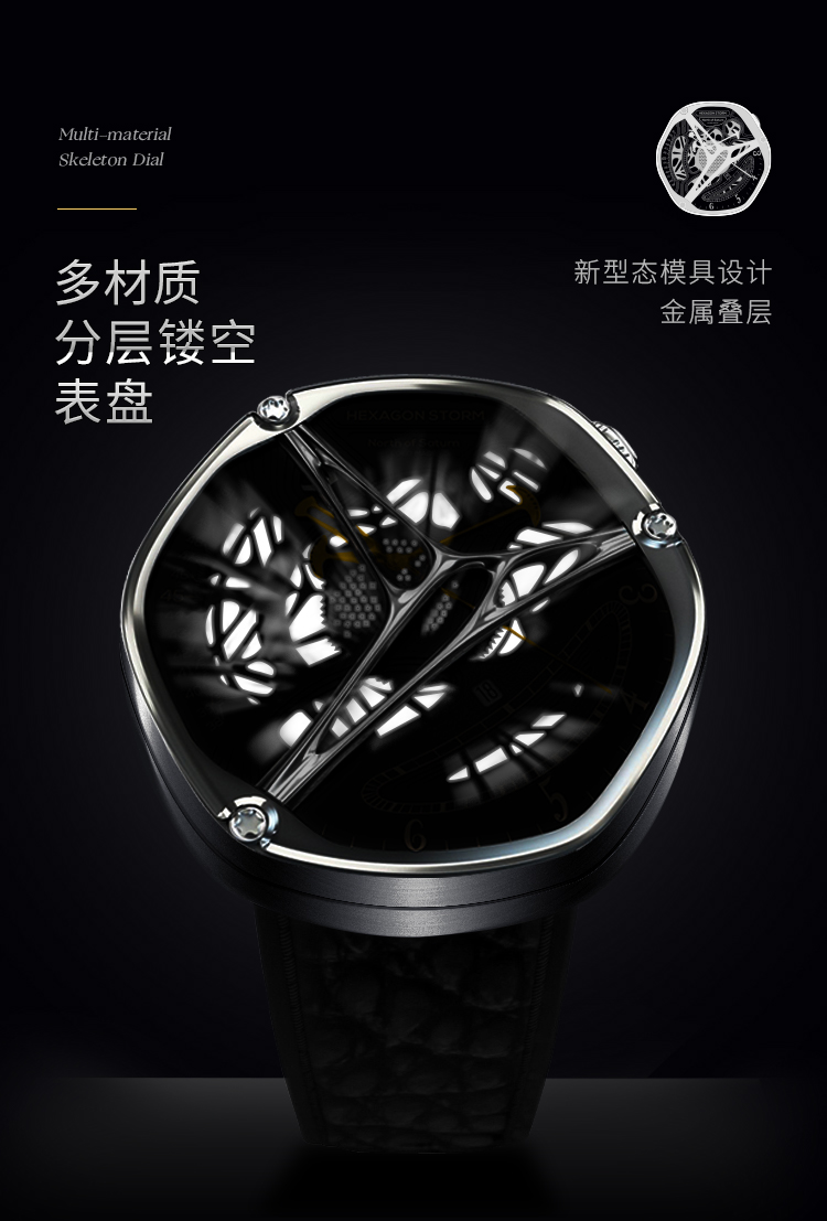 Wrist watch，Design，esthetics，Hollowed out，Mechanics，vision，