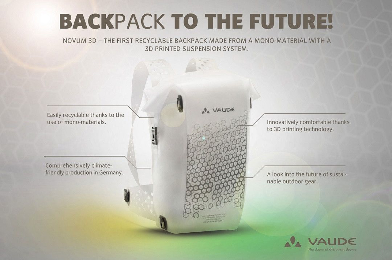 knapsack，3D printing，Recyclable materials，Wade，