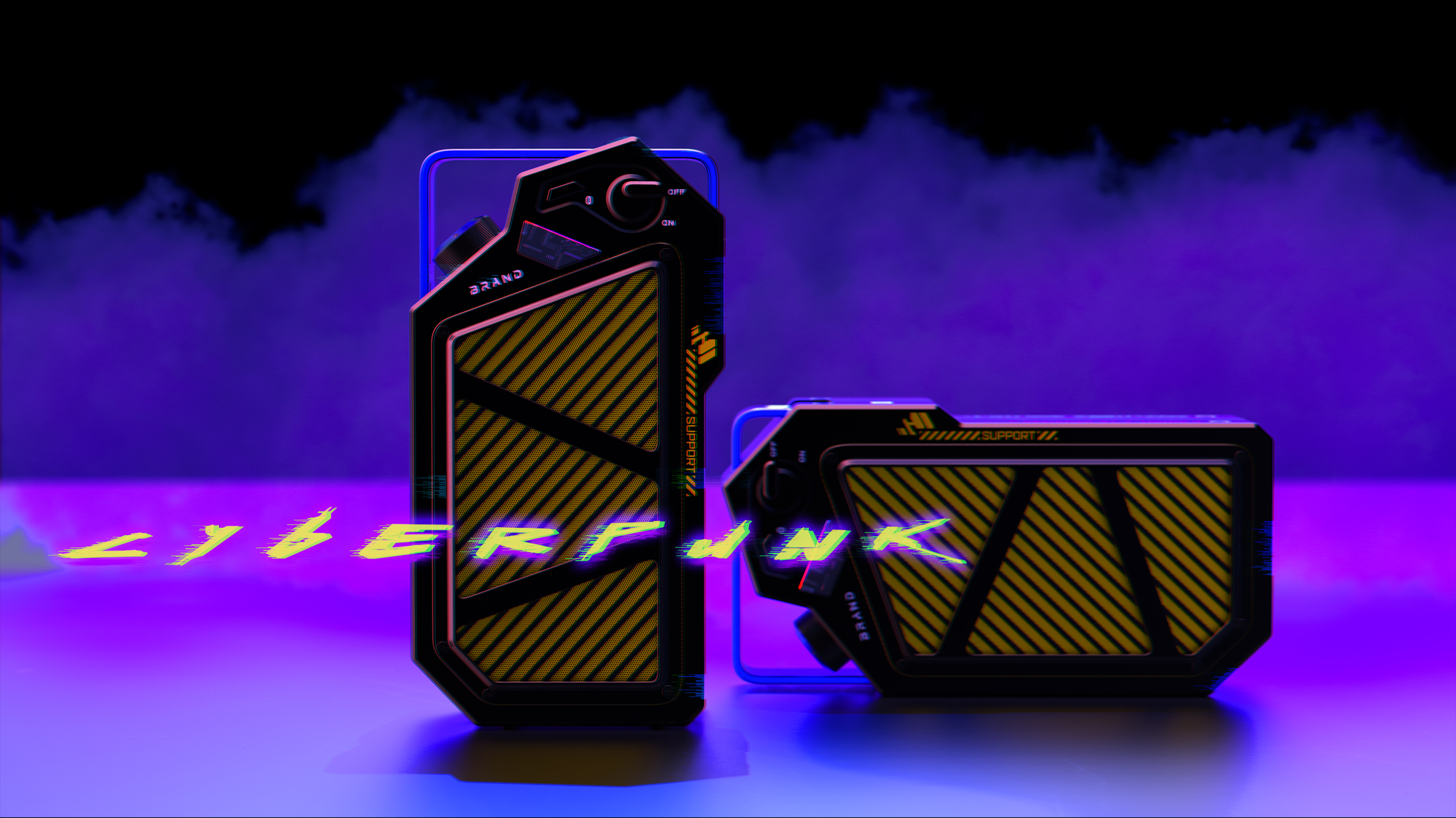 outdoors，loudspeaker box，Cyberpunk，Mecha，Cool，