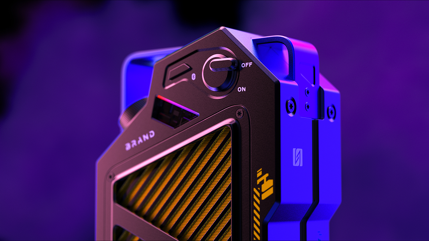 outdoors，loudspeaker box，Cyberpunk，Mecha，Cool，
