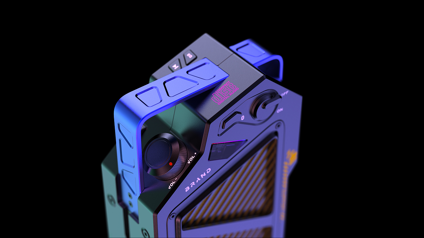 outdoors，loudspeaker box，Cyberpunk，Mecha，Cool，