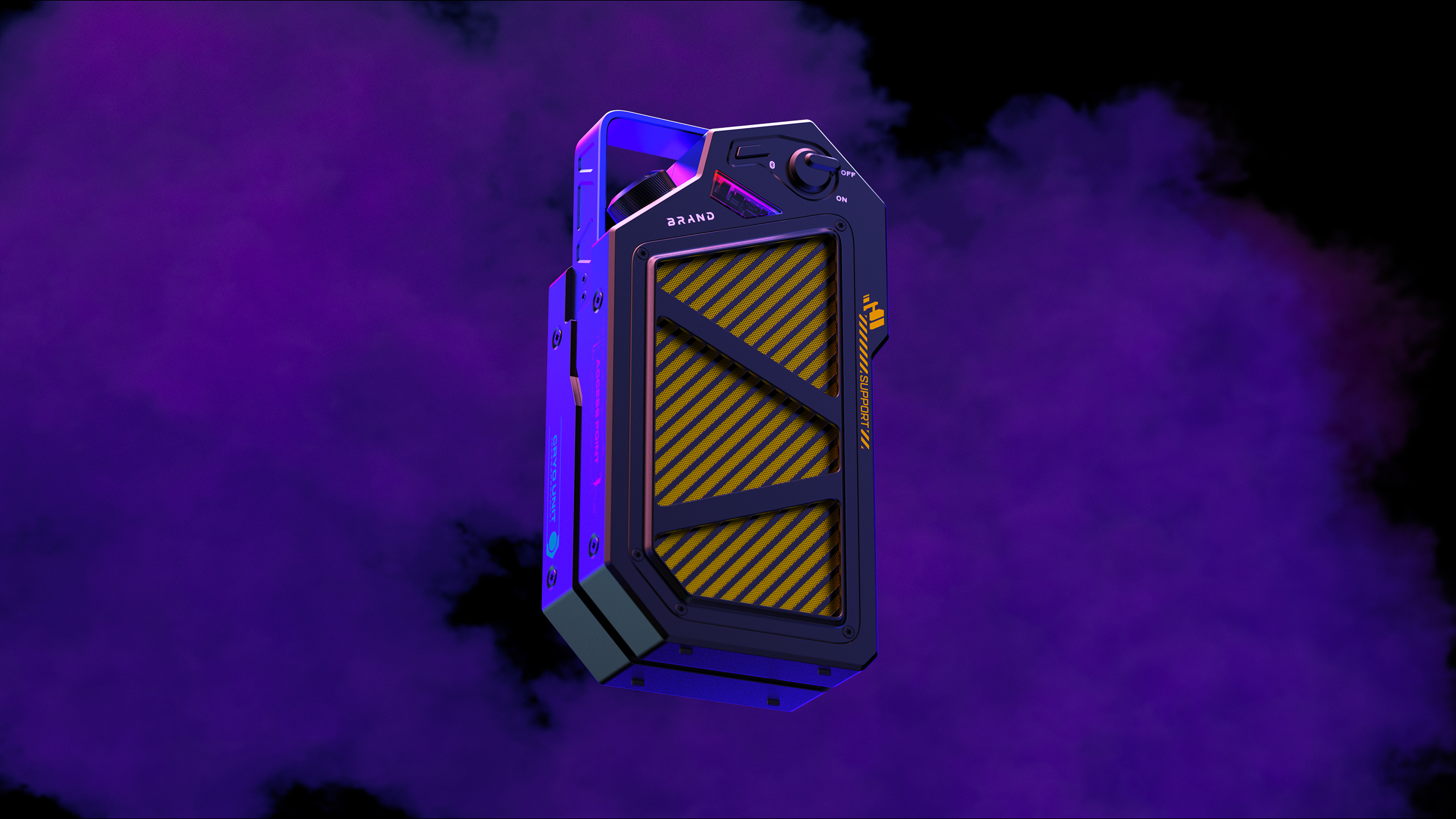 outdoors，loudspeaker box，Cyberpunk，Mecha，Cool，