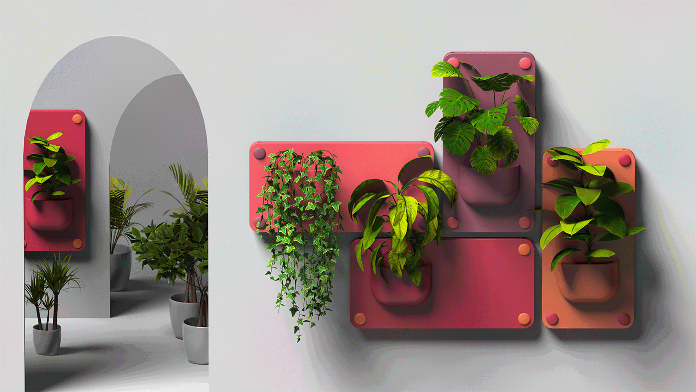 3D printing，Acoustic panel，Biophilic design，Public furniture，public space ，Green planting，Flowerpot，