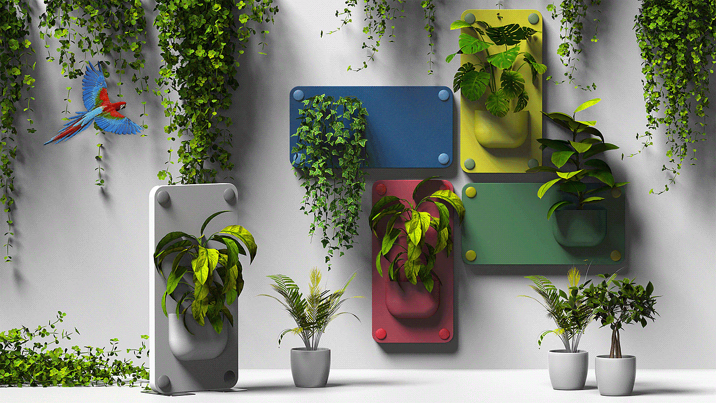 3D printing，Acoustic panel，Biophilic design，Public furniture，public space ，Green planting，Flowerpot，