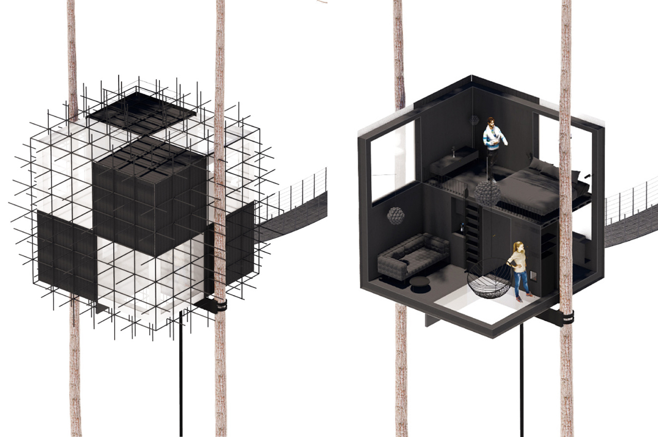 Bird's nest，immersive ，wood，stone，Treehotel，