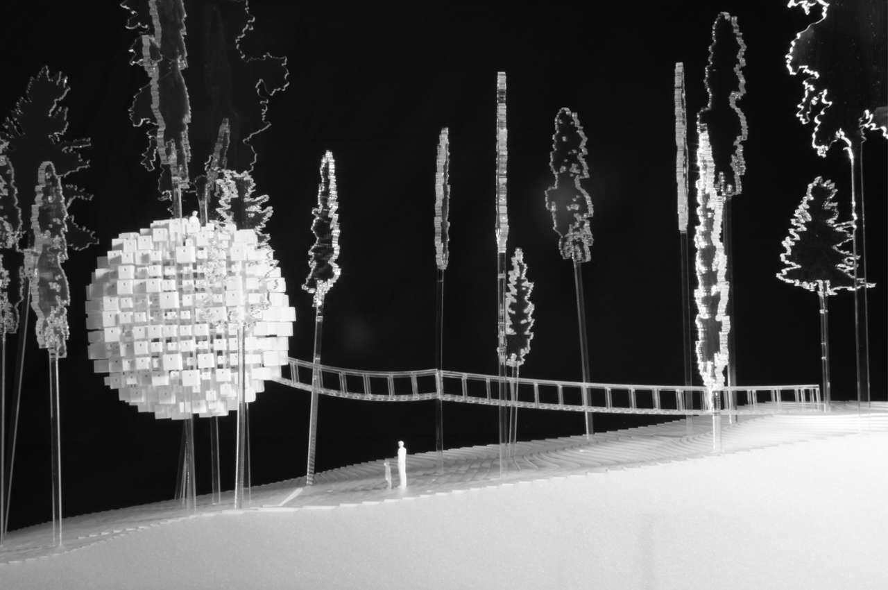 Bird's nest，immersive ，wood，stone，Treehotel，