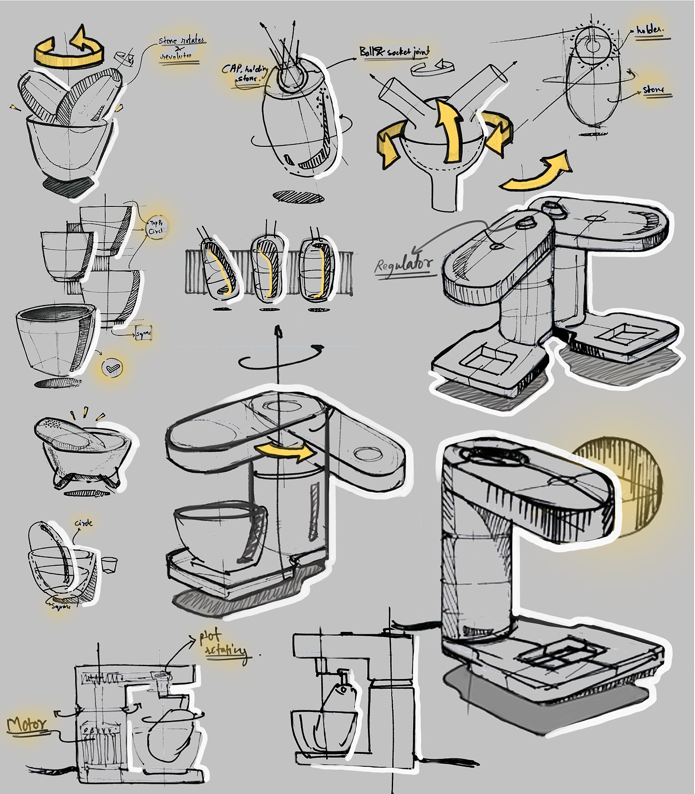 Attack，kitchenware，Grind food，