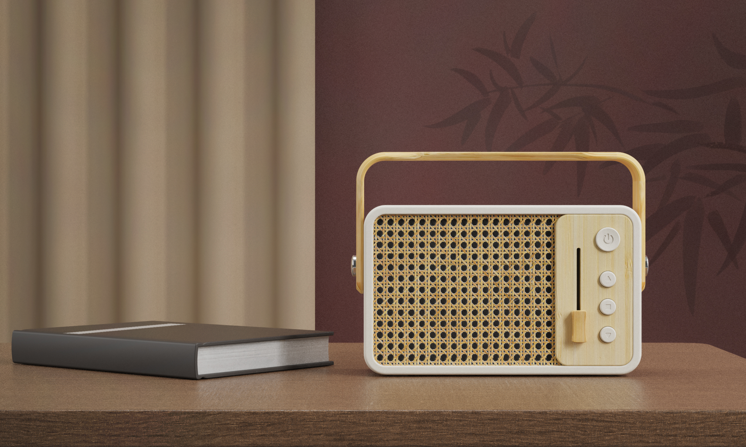 Bluetooth Speaker ，Simplicity，Retro，bamboo weaving，sound，