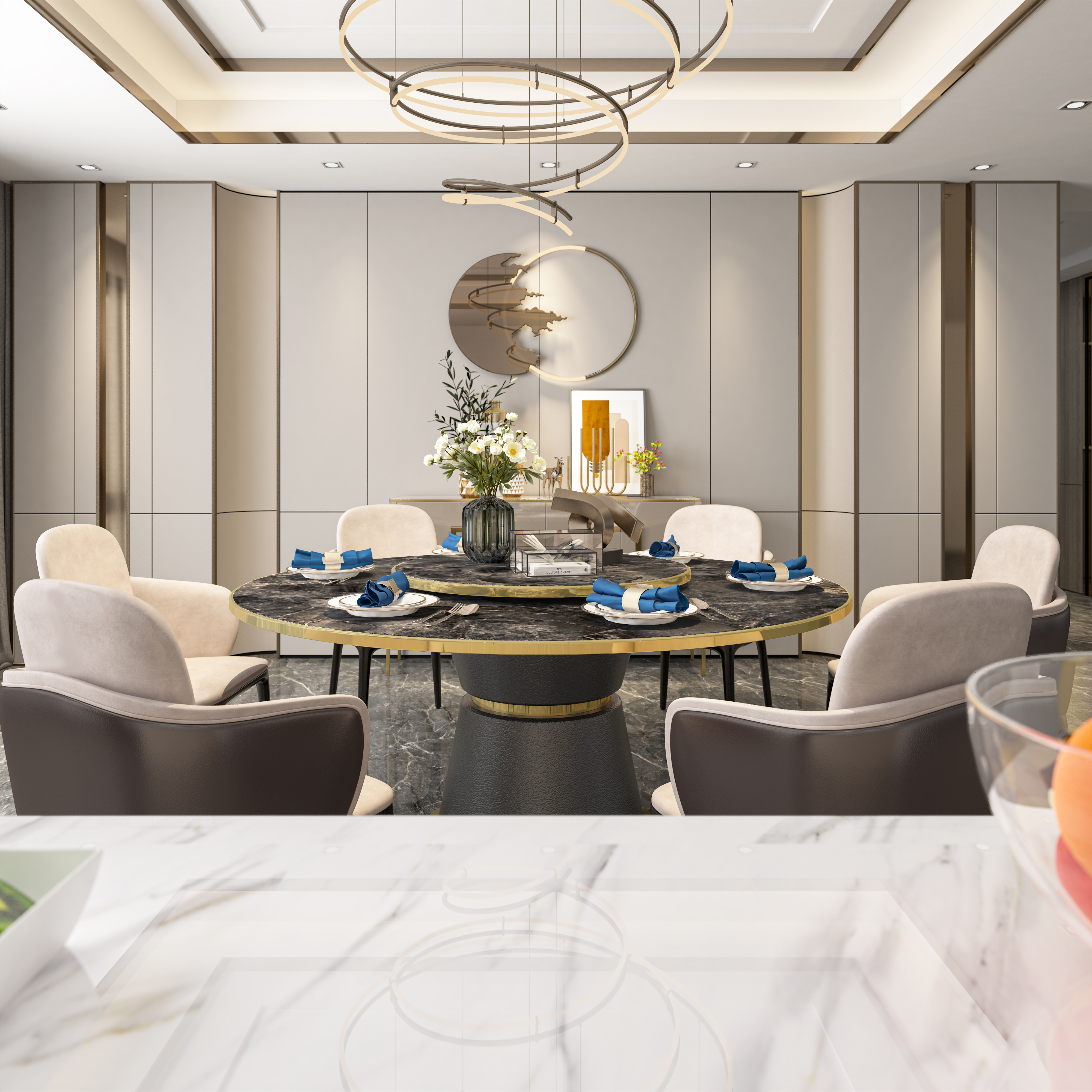 furniture，Light luxury，restaurant，