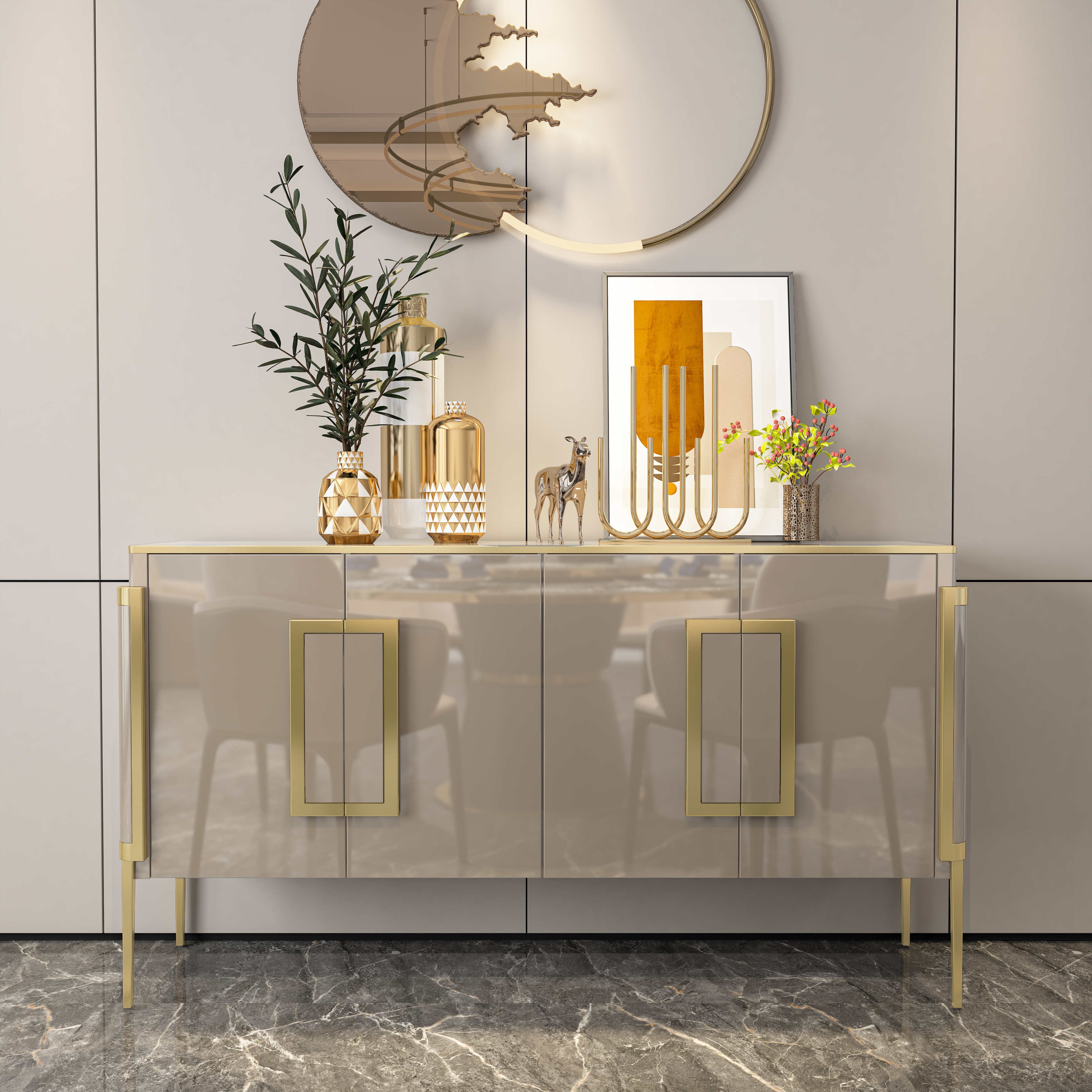 furniture，Light luxury，restaurant，