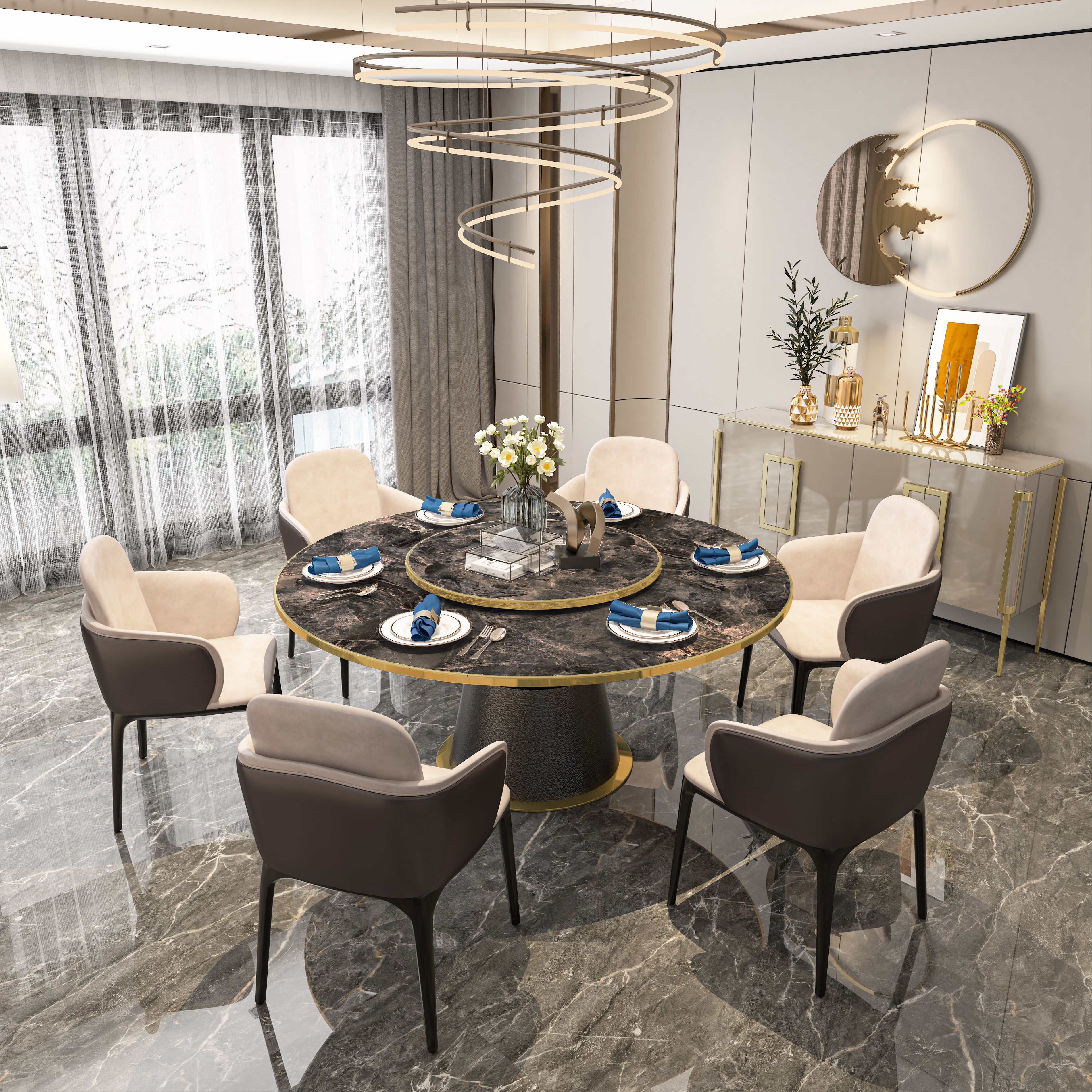 furniture，Light luxury，restaurant，