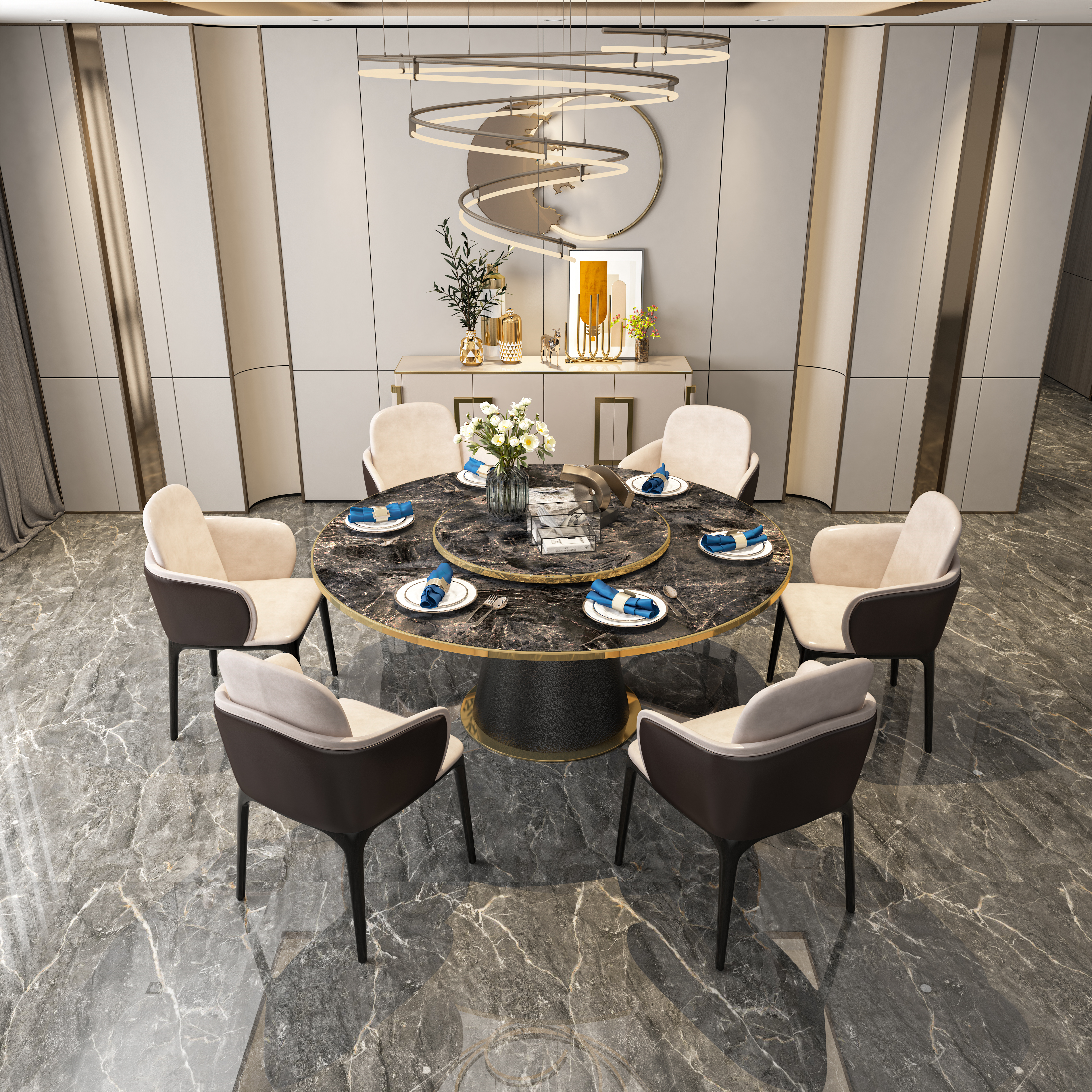 furniture，Light luxury，restaurant，