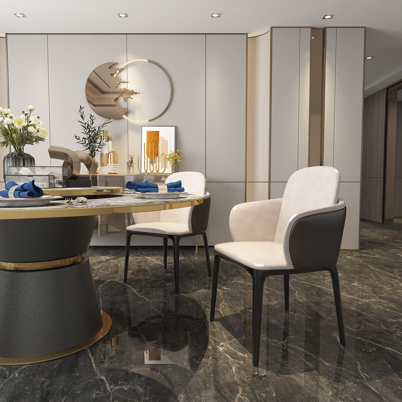 furniture，Light luxury，restaurant，