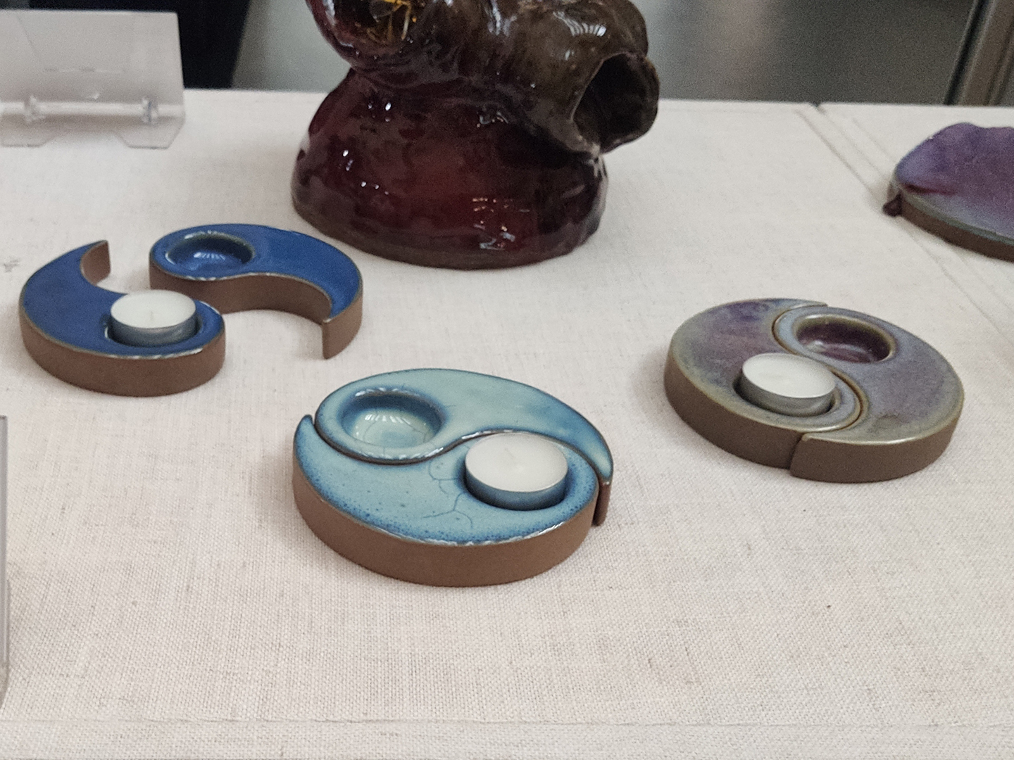 Jun porcelain，Yin yang fish，Creative culture，Candlestick，