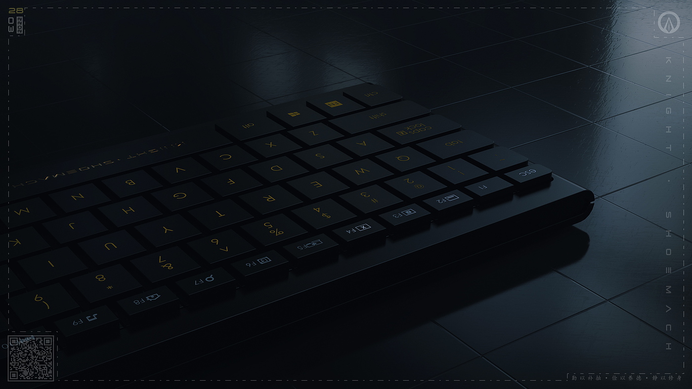 keyboard，the underworld，Dark tone，Render，keyshot，