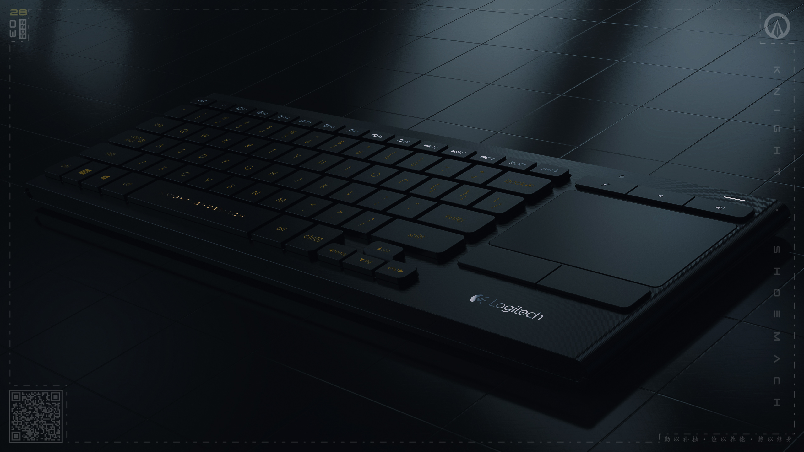 keyboard，the underworld，Dark tone，Render，keyshot，