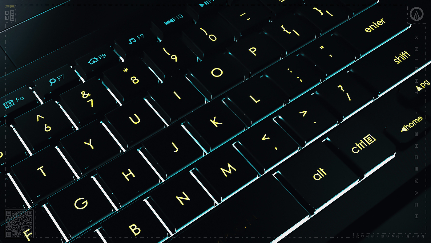 keyboard，the underworld，Dark tone，Render，keyshot，