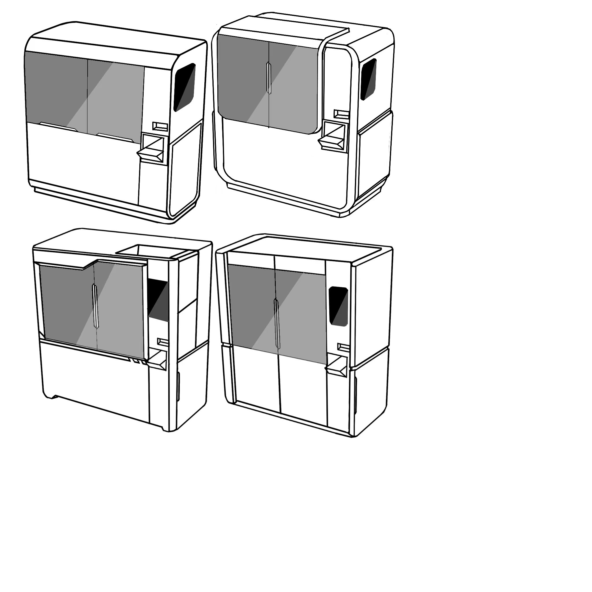 Self service wonton machine, public equipment，sketchbook，airport，vending machine，