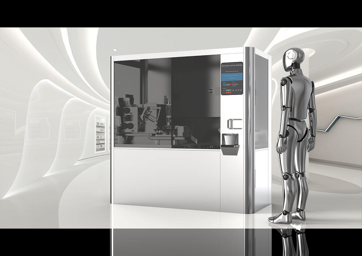 Self service wonton machine, public equipment，sketchbook，airport，vending machine，