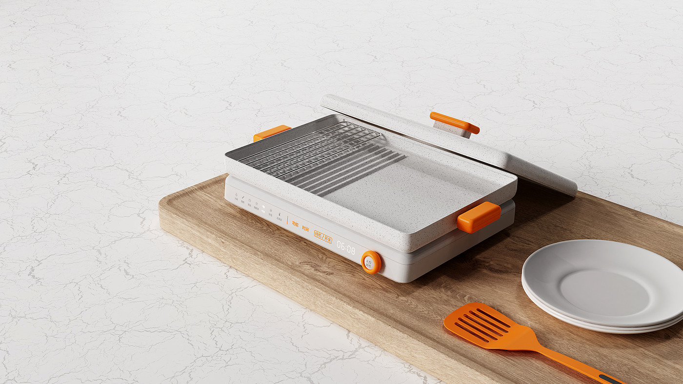 Kitchen appliances，household electrical appliances，food processor，Fried roast，product design，industrial design，cmf，Household appliances，