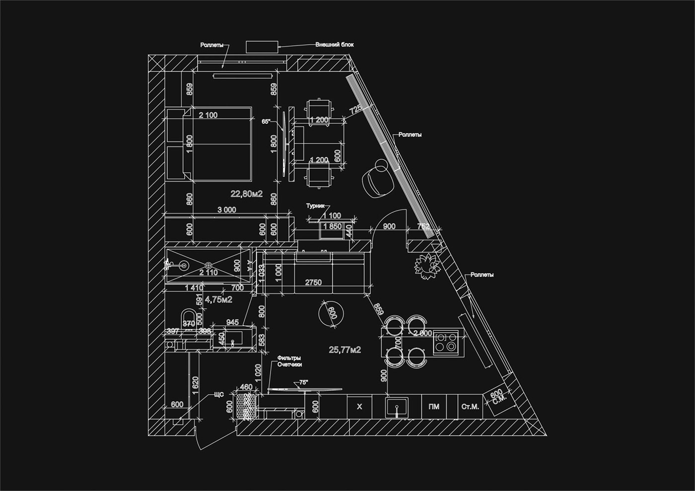 File visualization，Bedroom design，Interior design，Small apartment visualization，