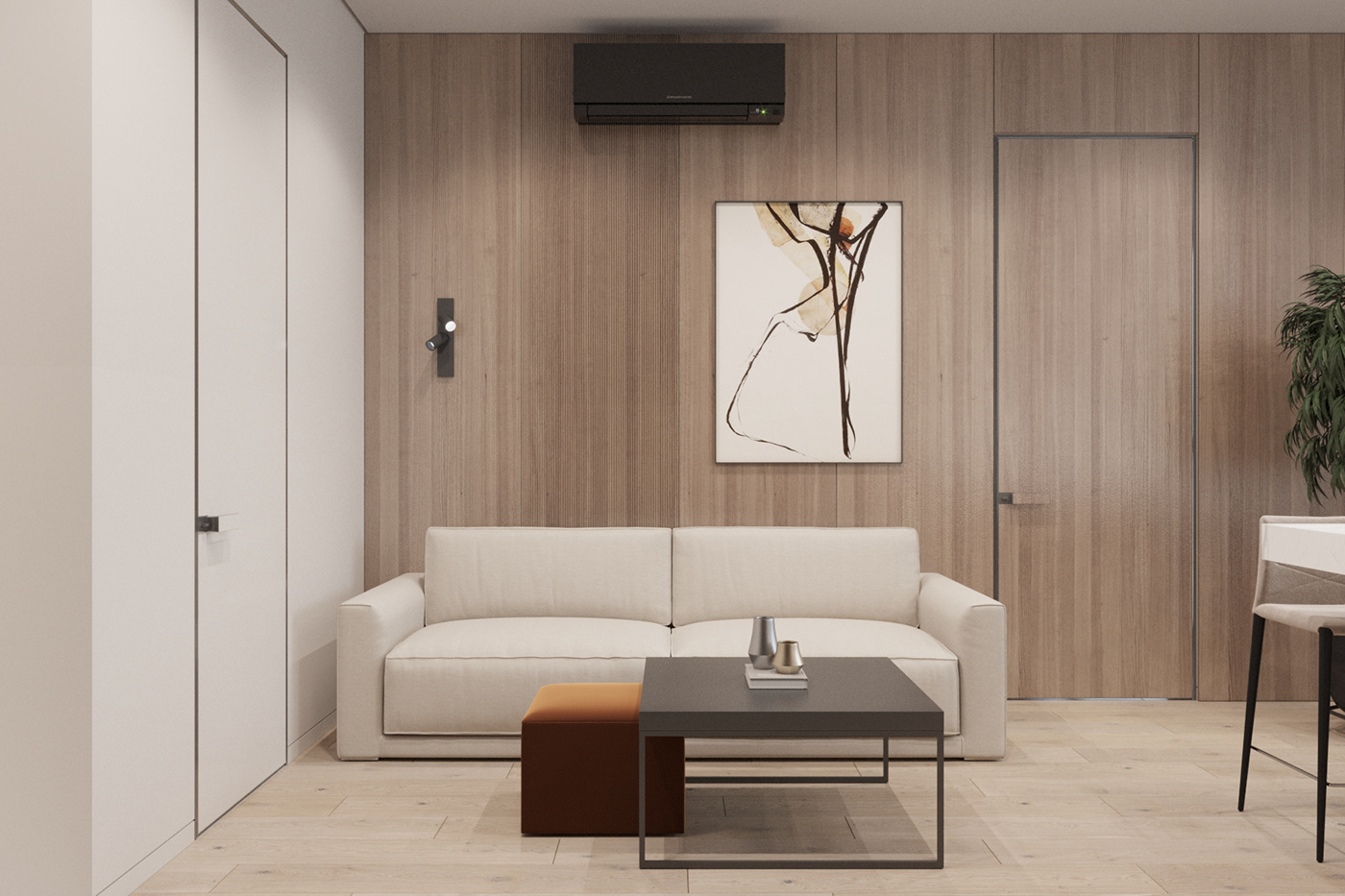 File visualization，Bedroom design，Interior design，Small apartment visualization，