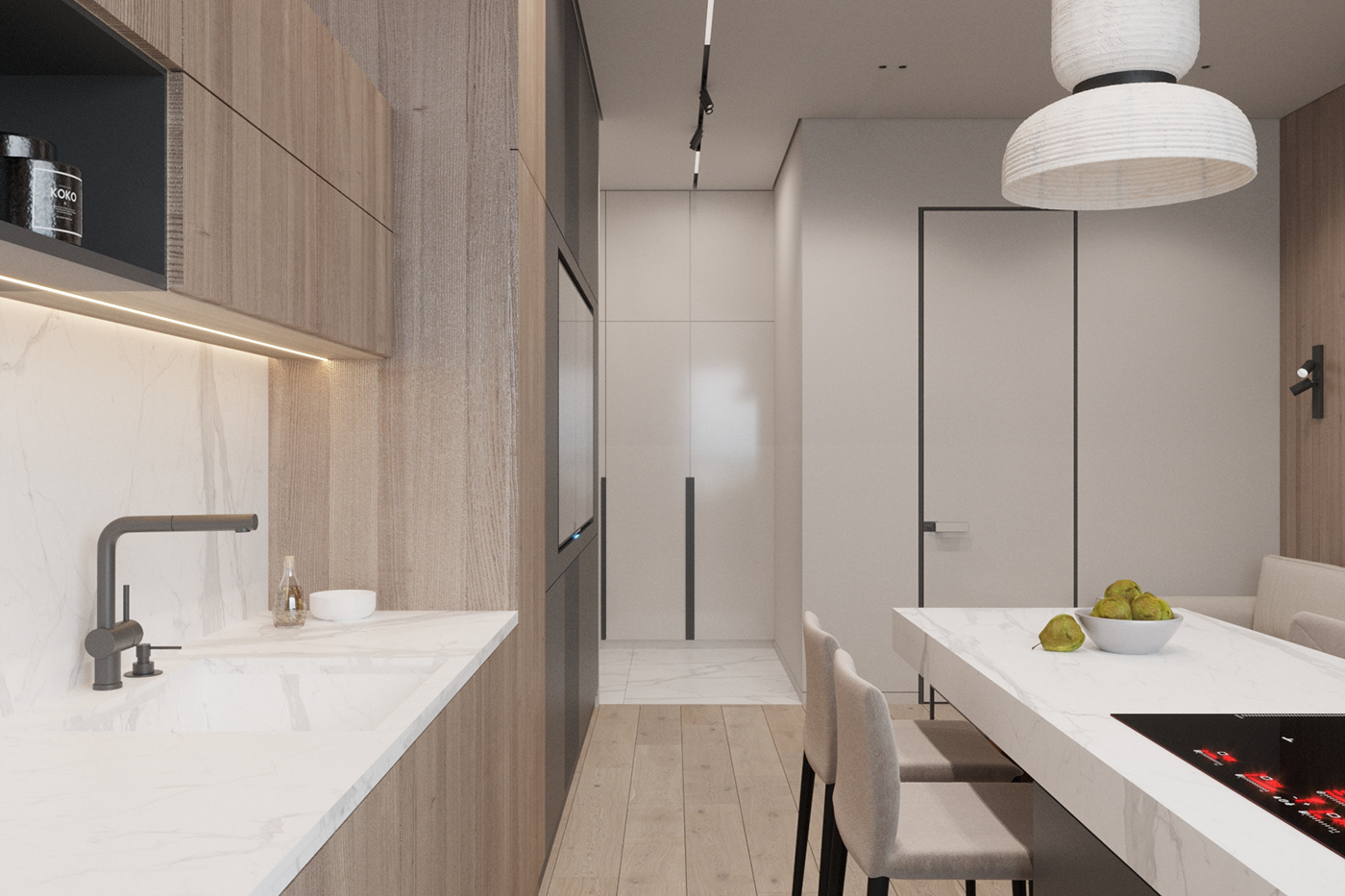 File visualization，Bedroom design，Interior design，Small apartment visualization，