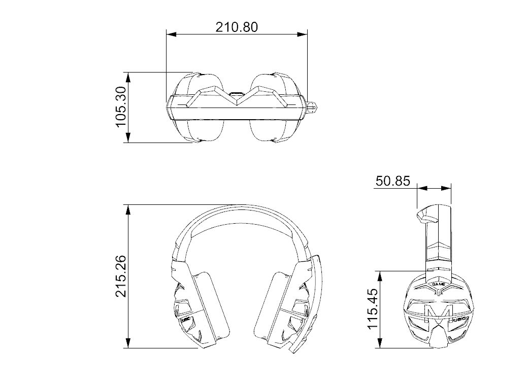 Game headset，Appearance design，product design，industrial design，Yunbo design，